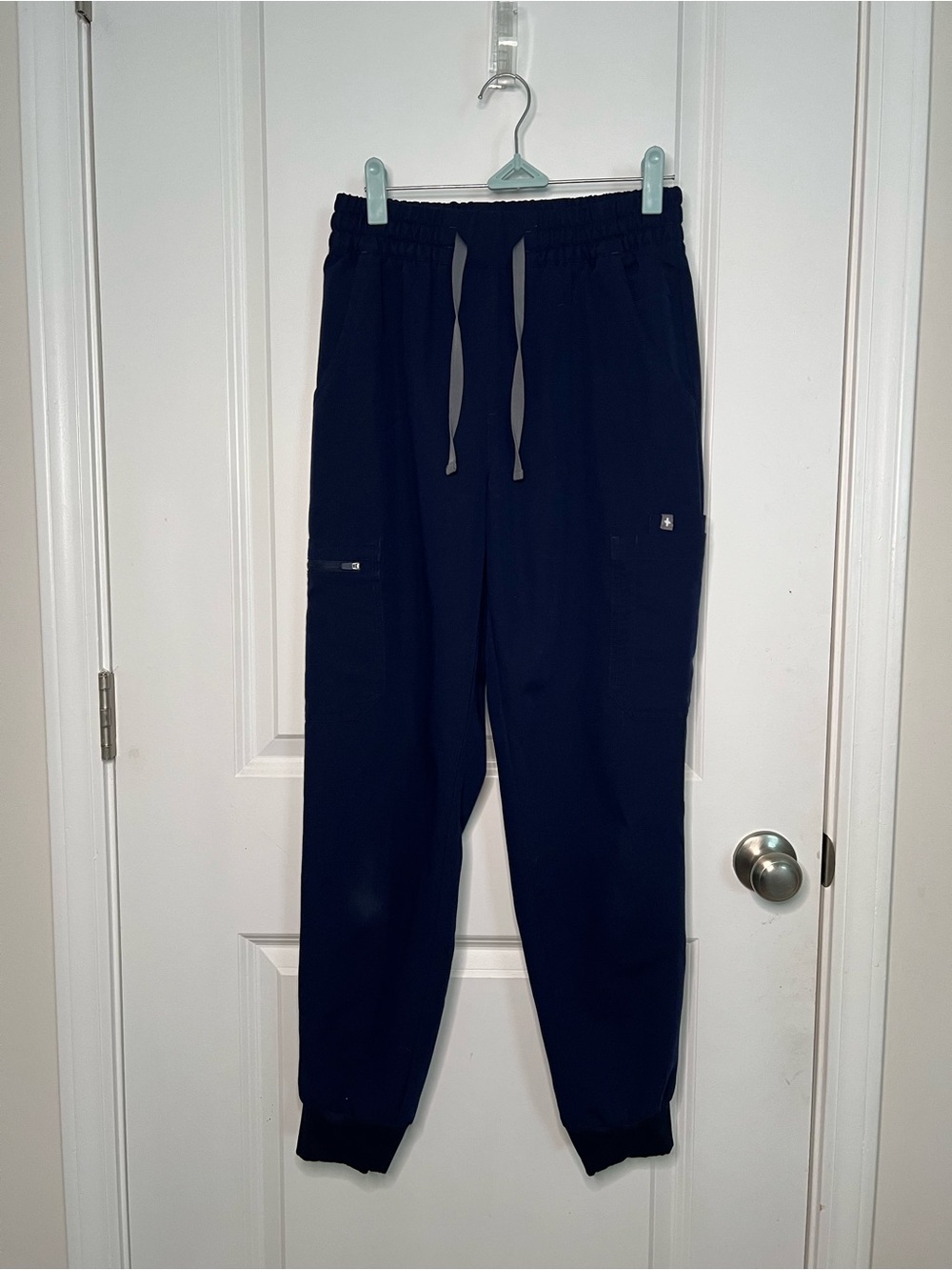 FIGS Zamora Jogger Scrub Pants Women’s Sz S Navy Blue Medical Uniform
